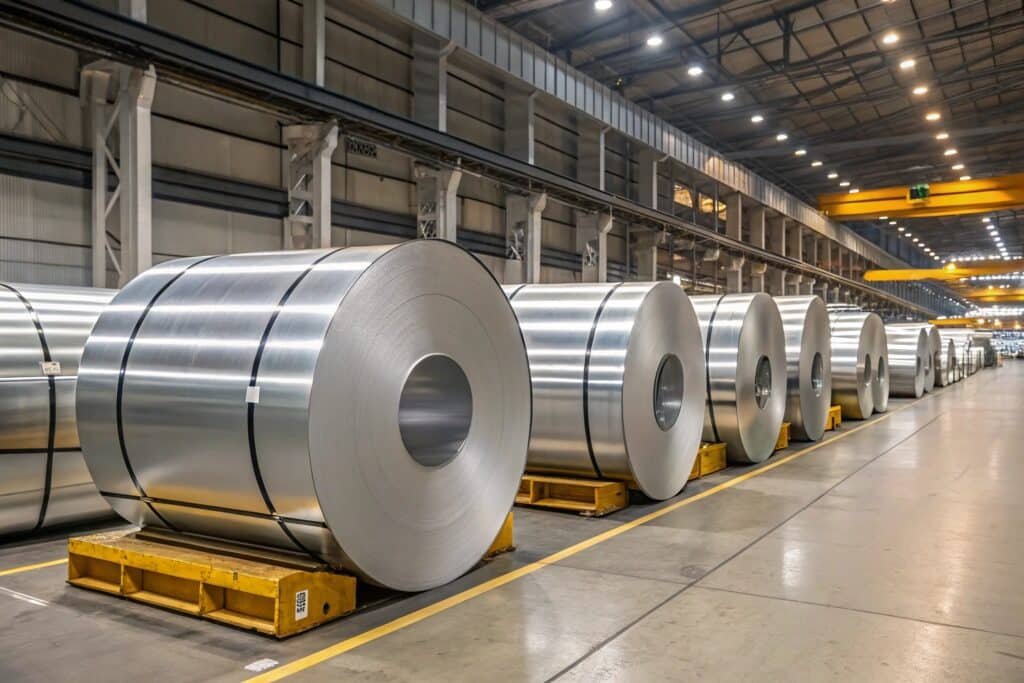 A diagram illustrating the precipitation hardening process for aluminum alloys, showing metal at high temperature, quenched, and then aged to form precipitates.
